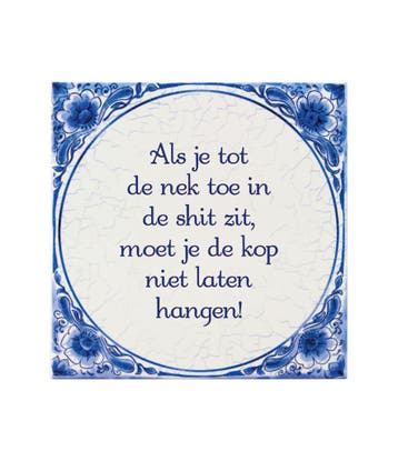 Delfts Blauw Tegel Tot De Nek 14,5cm, Verzenden, Nieuw