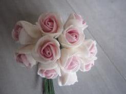 Mini Foam Roos Cremerose 2 cm Bundel