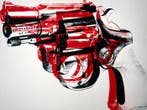 (After) Andy Warhol (1928-1987) - Gun, c. (black and red on, Antiquités & Art