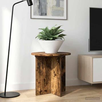 vidaXL Plantenstand 2 st Gerookt eiken 40 x 40 x 40 cm, Verzenden, Nieuw