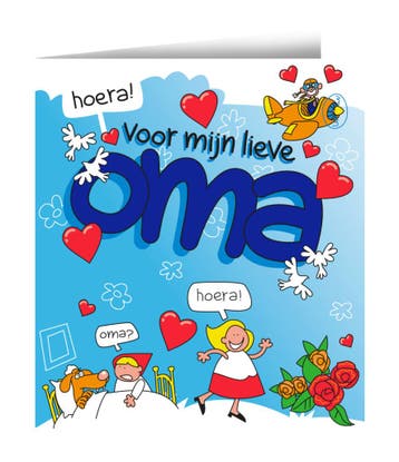 Wenskaart Oma 16,5cm, Verzenden, Nieuw