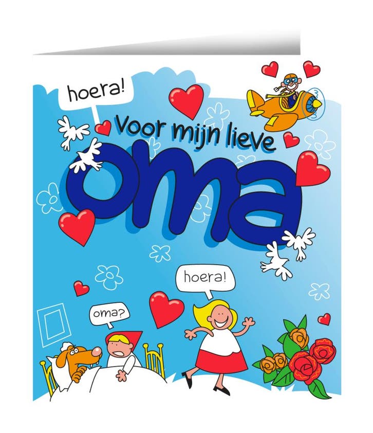 Wenskaart Oma 16,5cm, Hobby en Vrije tijd, Feestartikelen, Nieuw, Verzenden