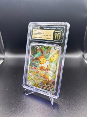 Pokémon - 1 Graded card - Eevee SVP173 Prismatic ETB Promo -, Hobby en Vrije tijd, Nieuw