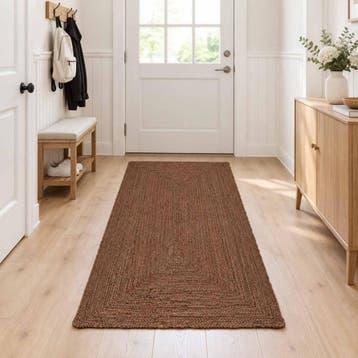 vidaXL Gebied Tapijt Grijs 80 x 250 cm Jute, Verzenden