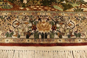 Soie de cachemire - Tapis - 211 cm - 140 cm