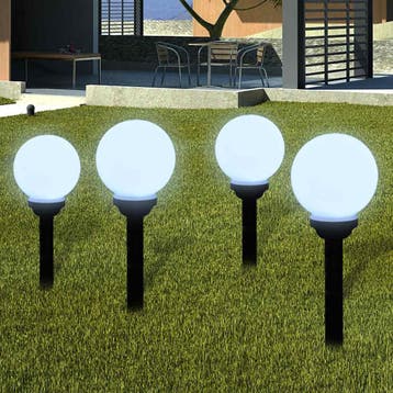 vidaXL Tuinpadlampen 8 st met grondpin LED 15 cm, Verzenden, Nieuw
