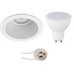LED Spot Set 6W - Dimbare Ronde Inbouwspot Mat Wit - Warm Wi, Verzenden