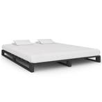 vidaXL Bedframe pallet massief grenenhout grijs 200x200 cm, Verzenden, Nieuw