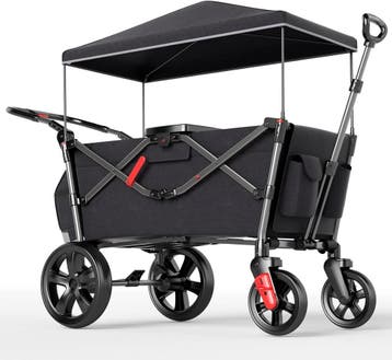 Bolderkar 2 kids + luifel | Retour deal | Nu extra goedkoop, Verzenden, Nieuw, Verstelbare duwstang, Kinderwagen
