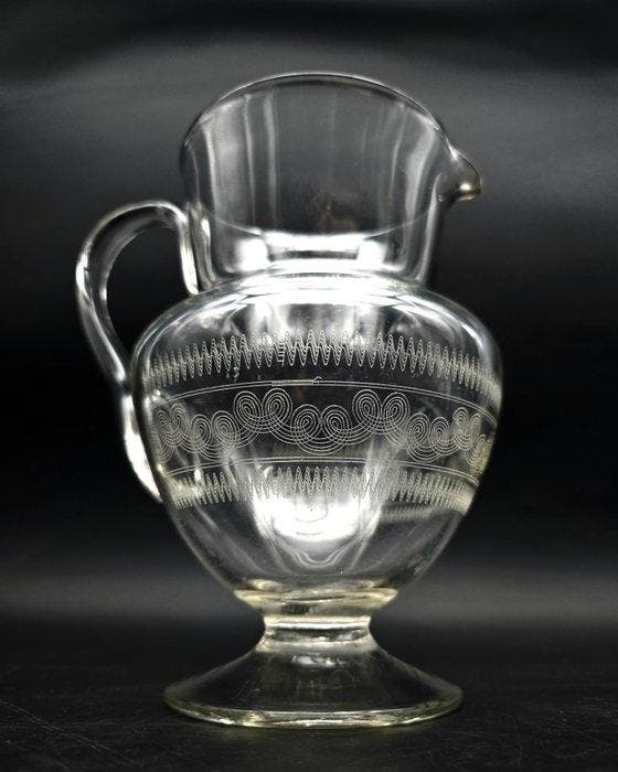 Champagneglas (8) - Guilloché - Kristal, Antiek en Kunst, Antiek | Glaswerk en Kristal