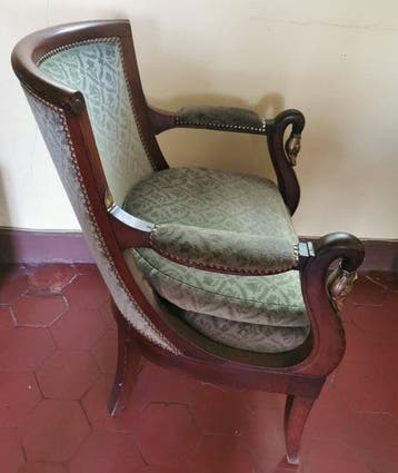 Fauteuil - Hout, Brons, Fluweel, stof