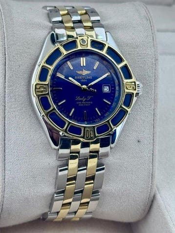 Breitling - Lady J-Class Blue Gold Bezel - - D52065 - Dames, Nieuw