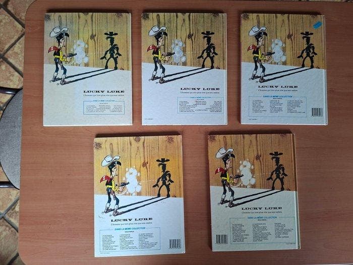 Lucky Luke - 5x C - 5 Album - EO - 1976/1988, Boeken, Stripverhalen