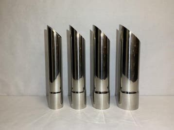 Rvs eindsierstuk  slant cutt 12 inch long. 2 - 2.25 - 2.5 -, Ophalen of Verzenden