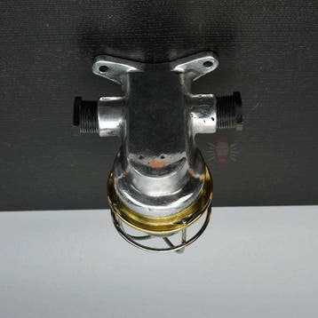 Wandlamp - Messing, Glas - Industrieel kooi-lamp