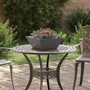 vidaXL Plantenbak Zwart 40 x 40 x 15 cm Koudgewalst staal, Verzenden