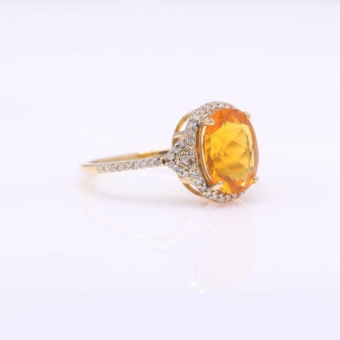 Sans prix de réserve - Bague - 14 carats Or jaune - 1.96ct., Handtassen en Accessoires, Ringen