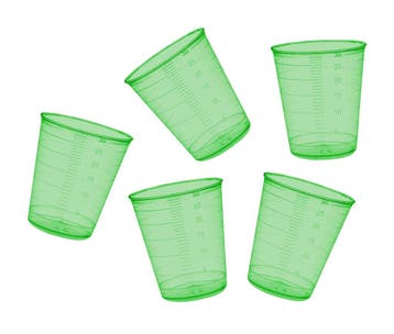 Set van 160 maatbekertjes (30 ml, groen, schaalverdeling, v, Verzenden, Nieuw