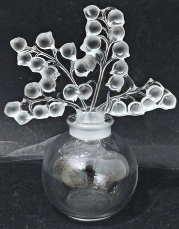 Ornement décoratif - Lalique - Muguet flacon parfum -