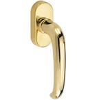 Draaikiepgarnituur Halfsabel/Elegant messing ongelakt, Nieuw