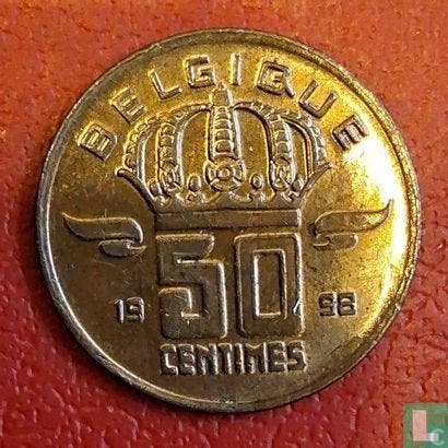 België 50 centime 1998 (FRA - misslag), Timbres & Monnaies, Monnaies | Belgique, Envoi