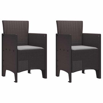 Set 2 Chaises Jardin Marron - Disponibles jusqua epuisement, Verzenden