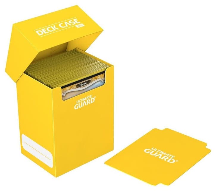 Deck Box 80+ Standard Size Geel, Hobby en Vrije tijd, Verzamelkaartspellen | Overige, Nieuw, Ophalen of Verzenden