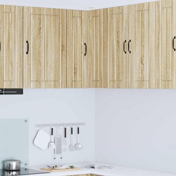 vidaXL Wandhoekkast LUCCA Sonoma Eiken 57 x 57 x 80 cm, Verzenden, Nieuw