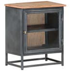 vidaXL Nachtkastje 40x30x50 cm massief acaciahout grijs, Verzenden, Nieuw