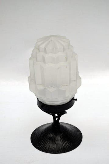 Plafondlamp - wolkenkrabber - matglas - Empire State, Antiek en Kunst