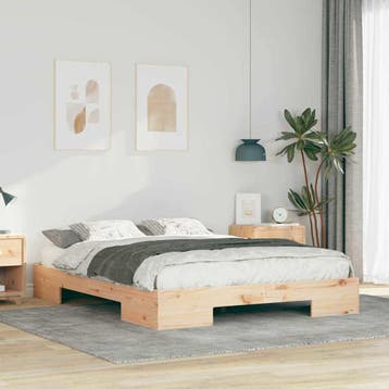 vidaXL Bedframe Bruin 150 x 200 cm, Verzenden