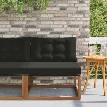 vidaXL Buiten Midden Sofa Massief Acaciahout en Textilene, Verzenden, Nieuw