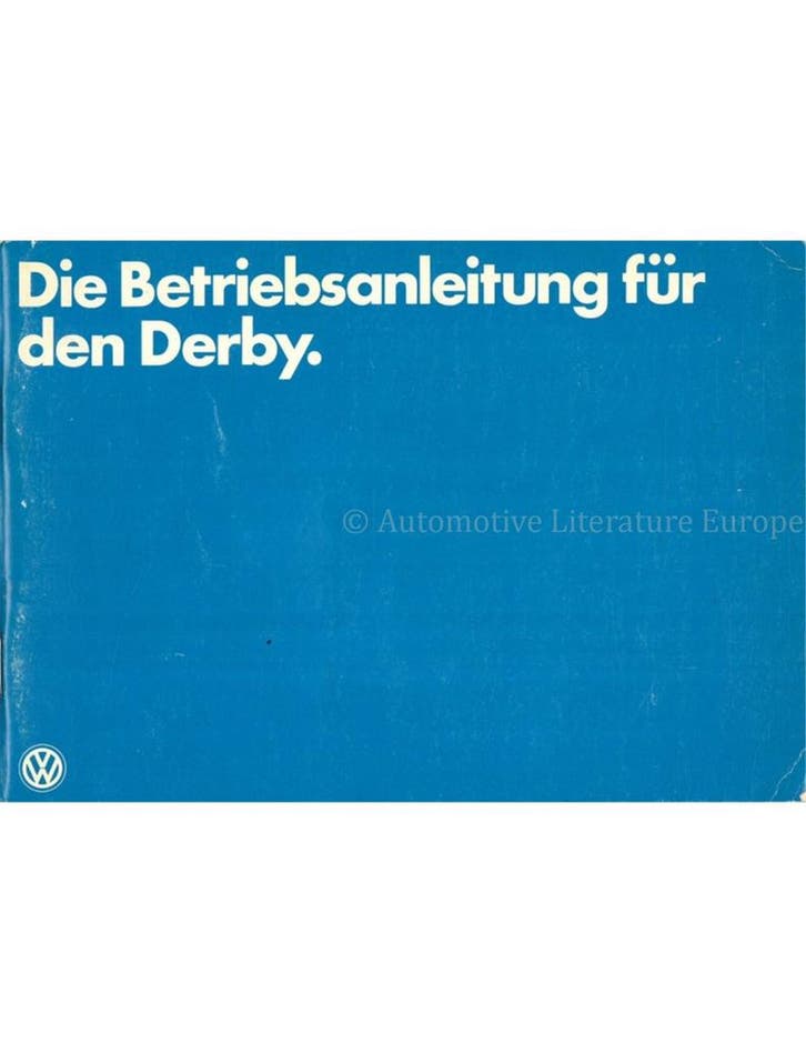 1978 VOLKSWAGEN DERBY INSTRUCTIEBOEKJE DUITS, Autos : Divers, Modes d'emploi & Notices d'utilisation