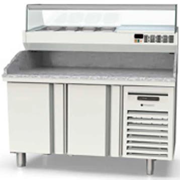 Pizzawerkbank + Opzetkoelvitrine | 700 RANGE | 255L | 2, Verzenden