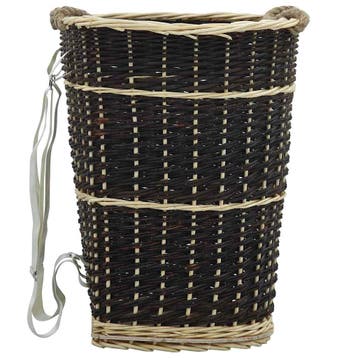 vidaXL Houtmand met draagriemen 50x44x58 cm natuurlijk, Tuin en Terras, Verzenden