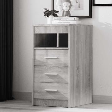 vidaXL Ladekast 40x50x76 cm bewerkt hout grijs sonoma, Verzenden