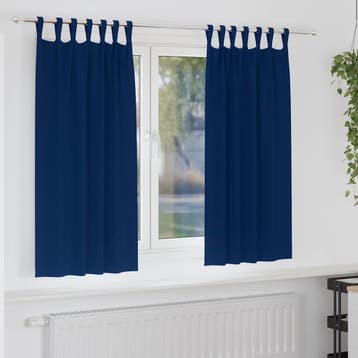 vidaXL Blackout Gordijnen met Ringen 2 st Donkerblauw 175 x, Verzenden, Nieuw