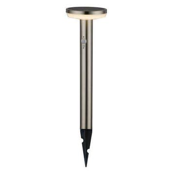 Solar LED staande buitenlamp sensor Spies rond 4,4W Warm wit, Verzenden, Nieuw, Led, Zonne-energie