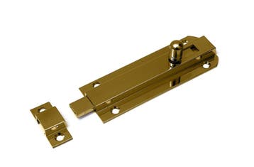 Profielschuif vlak 35x100 messing - voor raam of deur - D..., Doe-het-zelf en Bouw, Ophalen of Verzenden, Nieuw, Koper of Messing