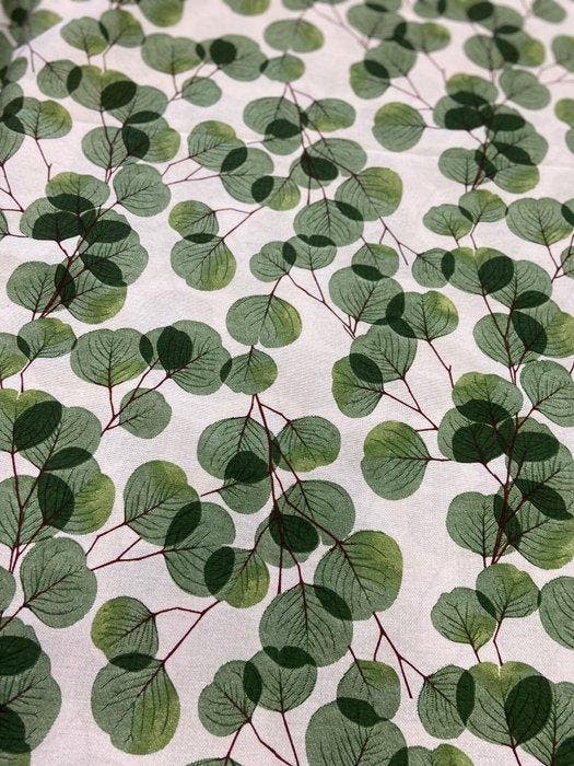 Elegant en exclusief weefsel met eucalyptusbladeren in, Antiquités & Art, Tapis & Textile