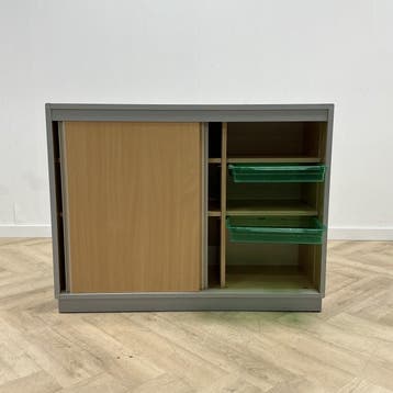 Galvanitas schoolkast vv 4 legborden en 2 lades (hxbxd), Gebruikt