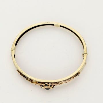 Armband - 14 karaat Geel goud - Granaat, Nieuw