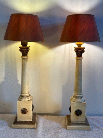 Palladio - Tafellamp (2) - Metaal, Hout