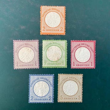 Empire allemand 1872 - 6 joints Brutschield non utilisés -, Gestempeld