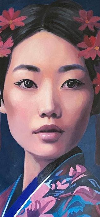 TA Duy Tung (1961) - La Nuit Bleue 120 120 cm