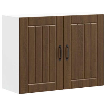 vidaXL Keukenbovenkast Lucca bewerkt hout bruin eikenkleur, Huis en Inrichting, Verzenden, Nieuw