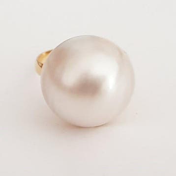 Ring - 18 karaat Geel goud Parel, Nieuw