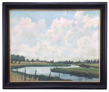 Alfred Wallecan (1894–1960) - Temps clair à la Lys (1943)