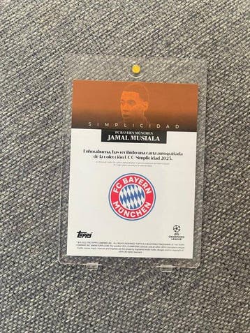 2025 Topps UCC Simplicidad Jamal Musiala Gold Autograph 5/5