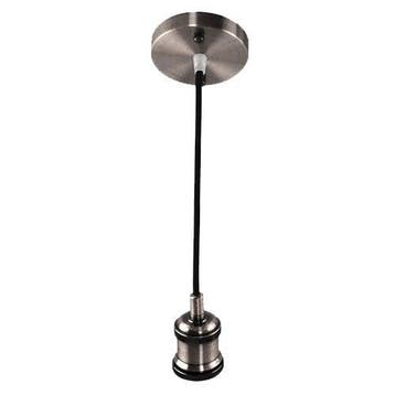 Industriële LED Hanglamp - Rond Mat Chroom Aluminium - E27 F, Verzenden
